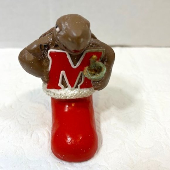 VTG University Of Maryland Mascot Collegiate Christmas Figurine Standing - Picture 1 of 10